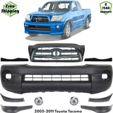 Front Bumper Cover Fascia & Grille Assembly Kit For 2005-2011 Toyota Tacoma