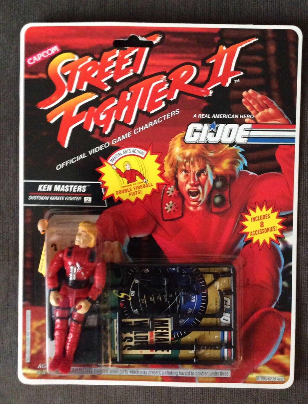 1993 Hasbro G.I. Joe Carded Action Figure - Capcom Street Fighter II Vega