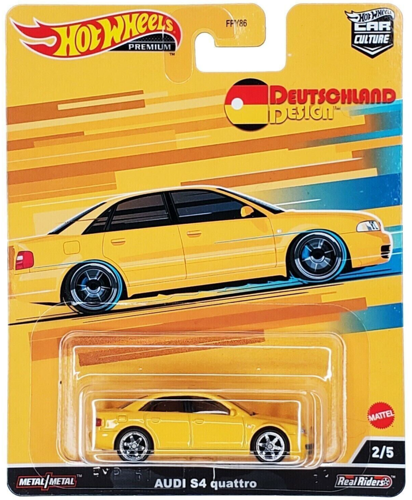 Hot Wheels 1:64 Audi S4 Quattro Sunroof Deutschland Design Yellow Sealed New  