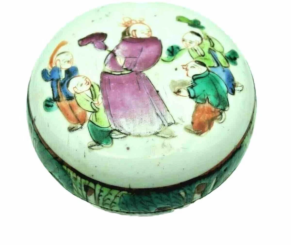 Pot couvert porcelaine de CHINE - SCEAU D'EXPORTATION - Photo 4/4