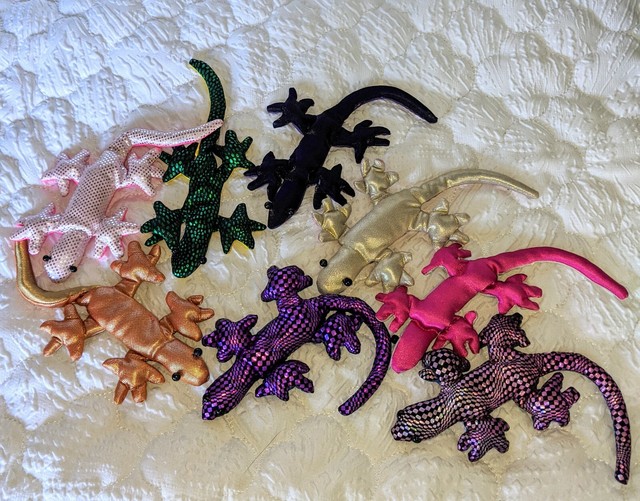 Lot7 🦎 Lizard Bean Bag Toys 6" Multi Unisex Party Favors Salamander B1