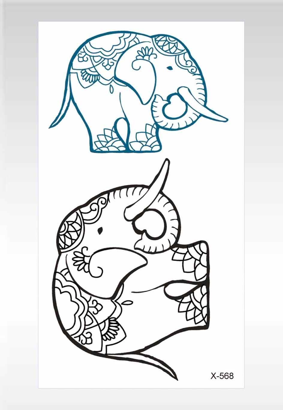 bohemian hippy waterproof lucky elephant animal temporary tattoo | eBay