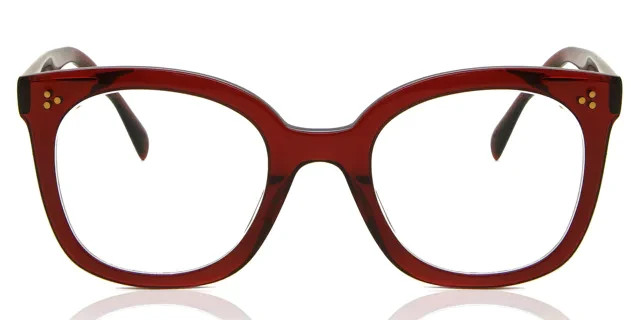 Lunettes de vue épaisses rétro rouge bordeaux Maje MJ1004