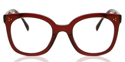 Small Eyeglasses Frame Thick Retro Bordeaux Red Maje MJ1004 49Mm