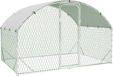 Metal Walk In Chicken Coop Run Cage Rabbit Hutch Hen House Enclosure