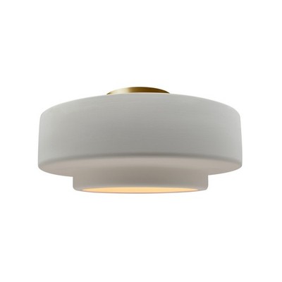 Medium Tier Semi-Flush by Justice Design Group CER-6363-ANTC-BRSS