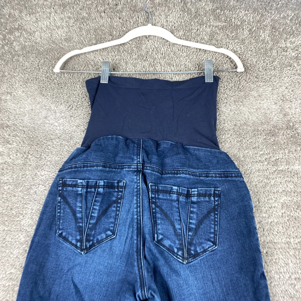 Indigo Blue Skinny Denim Jeans Women's Maternity Size S Blue Low Rise Dark Wash - Image 4 of 4
