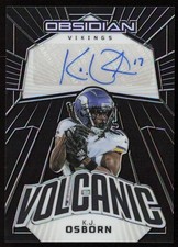 K.J. Osborn 2023 Panini Obsidian Volcanic Signatures #/199 - Vikings
