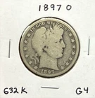 1897 O Barber Half Dollar -key date 632K Mintage