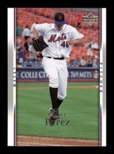  826 Oliver Perez 46 Mets 2007 Upper Deck Baseball Sports Trading Card 
