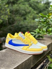 New Fashion AJ1 Retro Low Travis Sc0tt Canary Unisex Sneakers