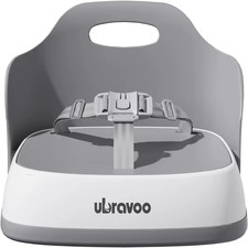 Portable Children'S Booster Seat for Dining - Travel High Chair with 3-Point Har