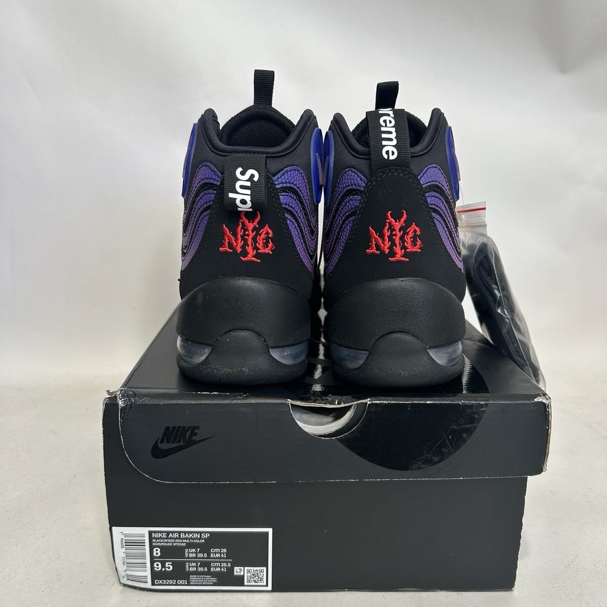 Nike X Supreme Air Bakin SP “Black Gradient” DX3292-001 DX3292 001 Nike Air Bakin SP Supreme Black [USED] - 10 M  main image 4