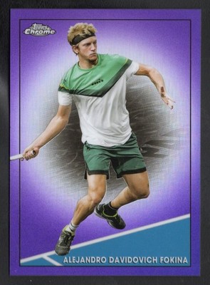2021 TOPPS CHROME TENNIS [15 Alejandro DAVIDOVICH FOKINA] PURPLE REFRACTOR CARD