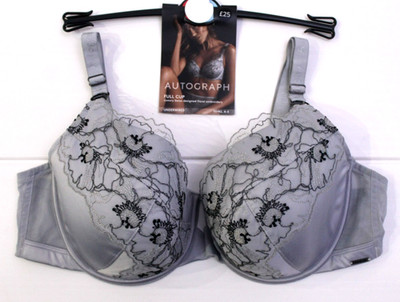 M&S Autograph Bügel Vollschalen BH Swiss Design Stickerei Gr. 32-42 D-E