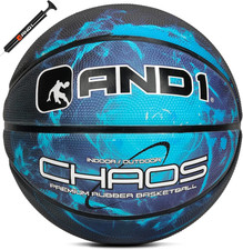 AND1 Chaos Basketball: Official Regulation Size 7 29.5 Inches Rubber - Deep Ch