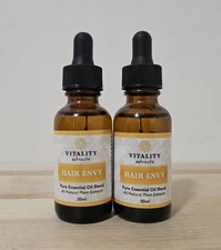 VITALITY Extracts - (2-Pack) Hair Envy Pure Essential Oil Blend 30mL w/ Droppers