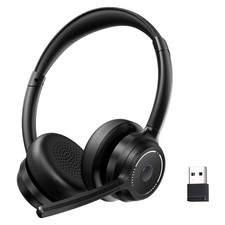 Gixxted 2025 Upgraded Wireless Headset with Mic for Work, Bluetooth Headset w...