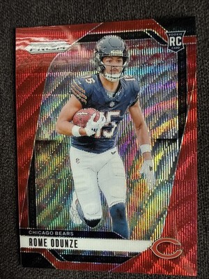 2024 Panini Prizm - Rookies Rome Odunze #385 Red Wave Prizm /149 (RC)