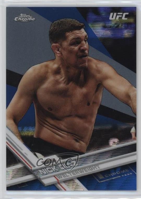 2017 Topps Chrome UFC Blue Wave Refractor /75 Nick Diaz #22 05bt