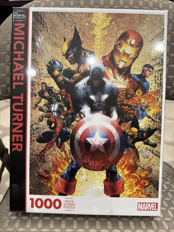 Marvel Puzzle of Michael Turner 1,000 Piece Jigsaw Puzzle 9X12X2 Shrink-Wrapped