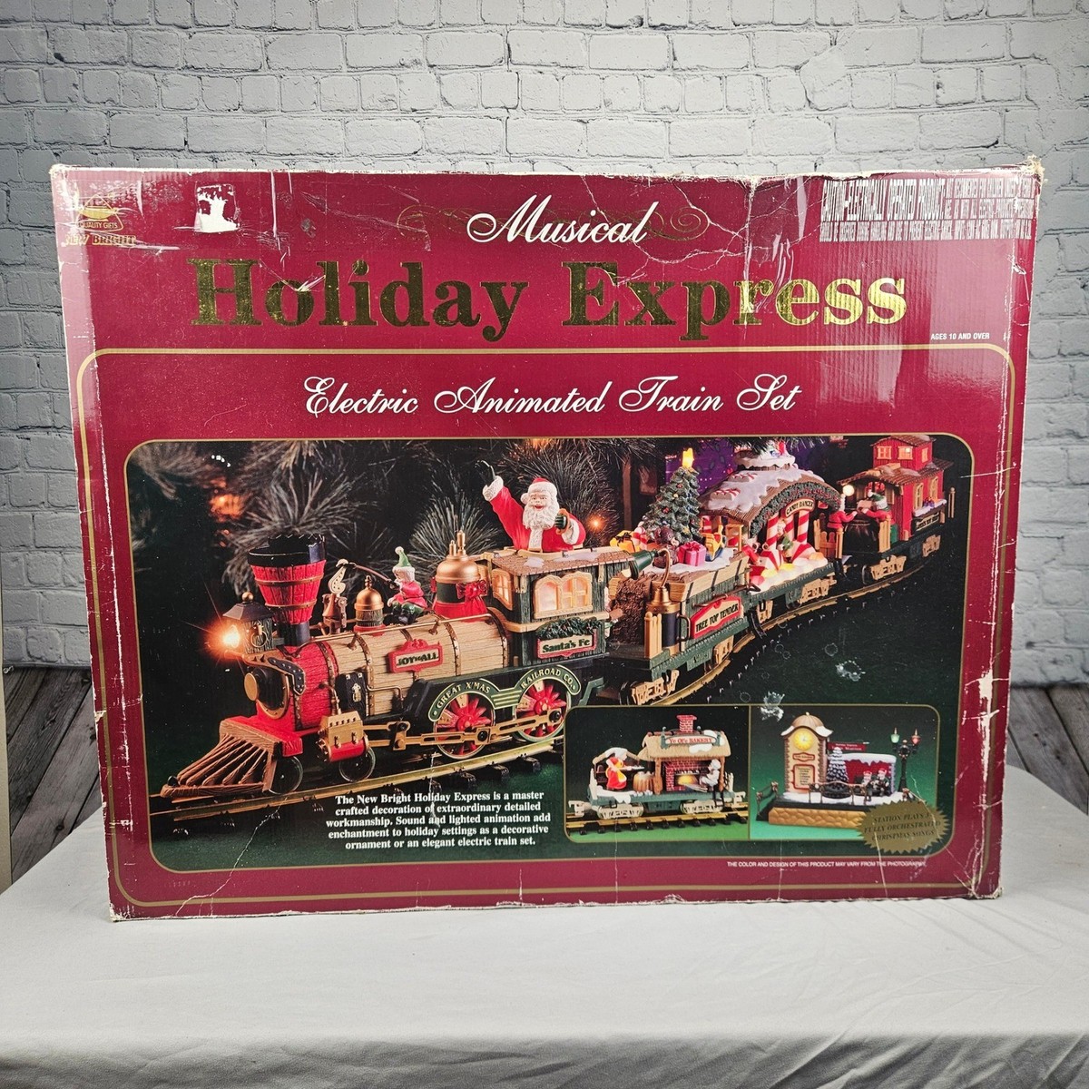 New Bright Musical Holiday Express Electric Animated Train Set No
