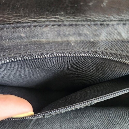 Genuine Leather Suede Black Crossbody Purse - Picture 5 of 8