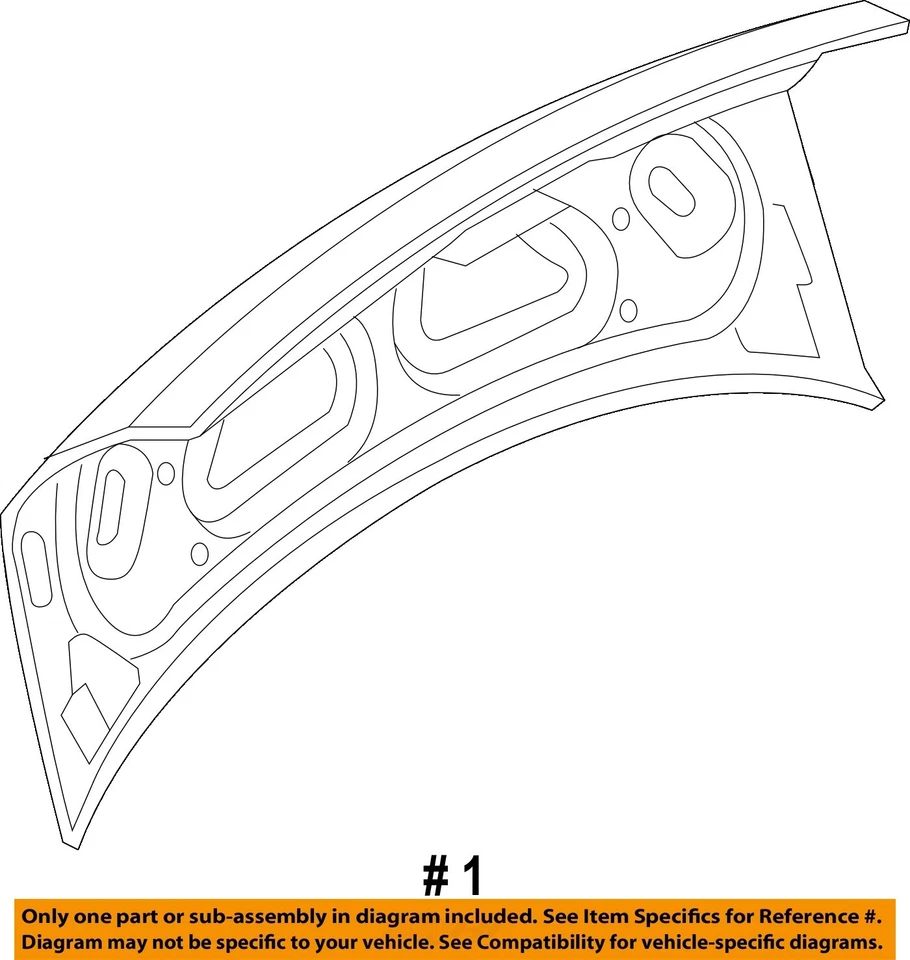 Used Deck Lid fits: 2010 Chrysler 300 w/o spoiler Grade A - Image 4 of 4