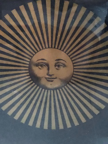 2 PIERO FORNASETTI Sol y Luna Tinta Dorada sobre Impresiones Negras - Imagen 13 de 17