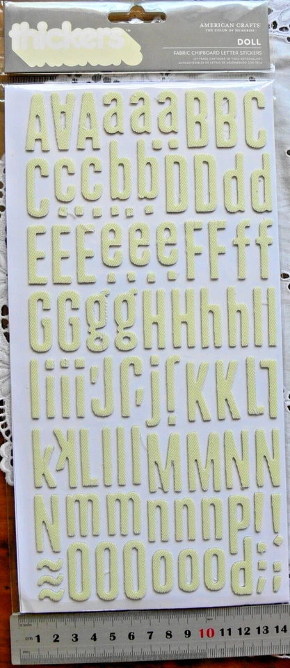 DOLL Chipboard - LEMON- 186 Alphabet Thicker Stickers 5-17 Wide 22-32mmHigh L3Af - Image 3 of 4