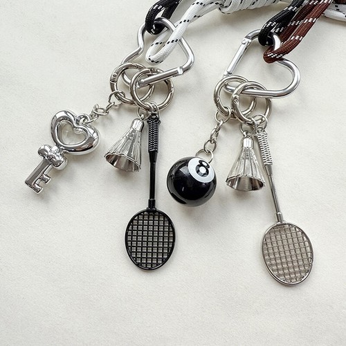 Y2K Korean Fashion Badminton Keychain Creative Braided offres Rope Keyring Bag Pend-wf