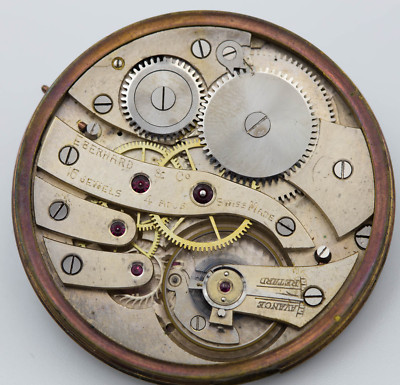 Quadrante Vintage Eberhard Movement Chronometer Zifferblatt Uhrwerk zum Restaurieren