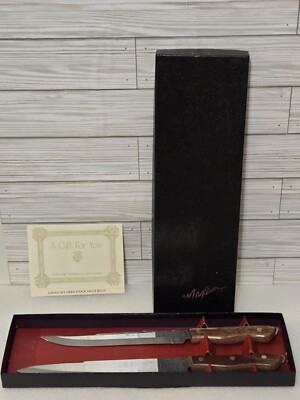 Maxam Vtg 2 Piece Carving Knife Set Precision Hollow Ground Fine Stainless Japan