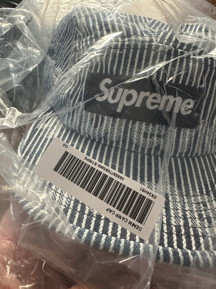 Supreme Denim Camp Cap Stripe SS24 - In Hand NEW sold Out!! | eBay