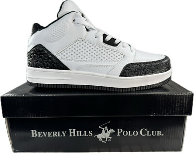 Men's Beverly Hills Polo Club Liberty II Black/White Mid Athletic Casual Shoes