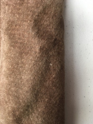 Vintage 70s SUEDE LEATHER JACKET Light Brown FAUX FUR LINING Loop Collar SIZE 44 - Picture 11 of 12