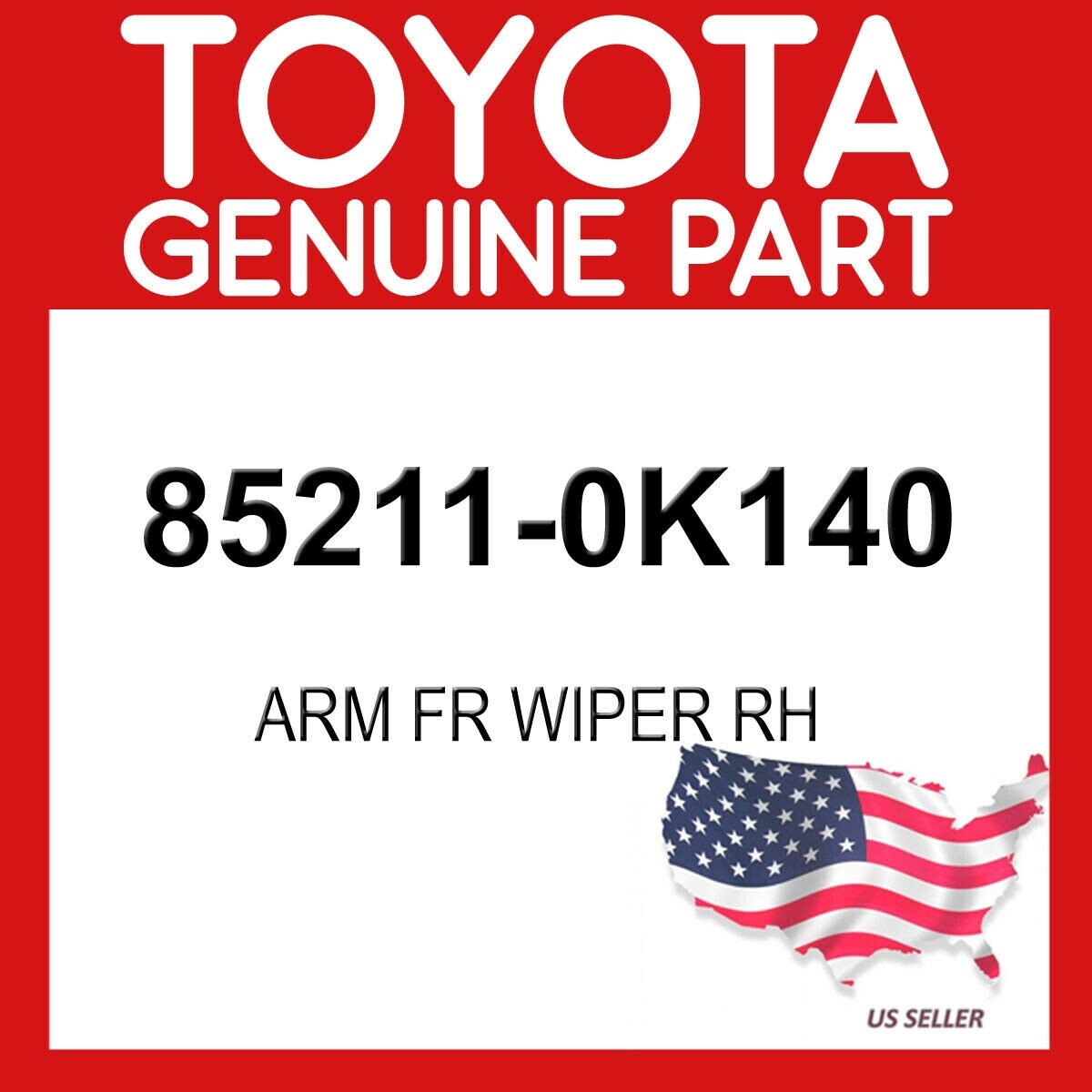 Toyota Genuine 85211-0K140 Arm Fr Wiper RH 852110K140 OEM | eBay