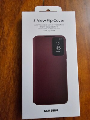 Samsung Smart Clear View Cover for Galaxy S22+ - Burgundy