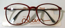 Vintage ELAN 600 Red Amber 57/17 P3 Rounder Carbon Eyeglass Frame NOS  405