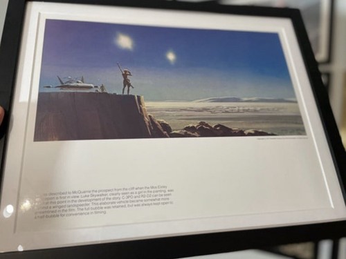 Vintage Framed 1977 Star Wars portfolio print by Ralph McQuarrie. Mos Eisley, - 第 2/7 張圖片
