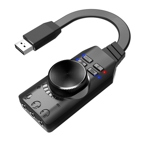 Adattatore per scheda audio USB a 7.1 canali Audio stereo esterno 2.0, Cuffie da