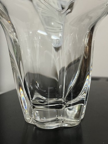 Crystal Tulip Votive Candle Holder Ruffle 4.75x5.5” Clear Tealight - Picture 4 of 8