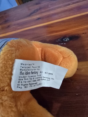 Jouet ancien Meanies torsadé rare poupée peluche orange teletushy - Photo 5 sur 7