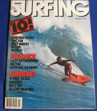 SURFING MAGAZINE-MARCH 1981-10 BEST WAVES-WORLD CONTEST-FRANCE-NEWPORT J GOTHARD