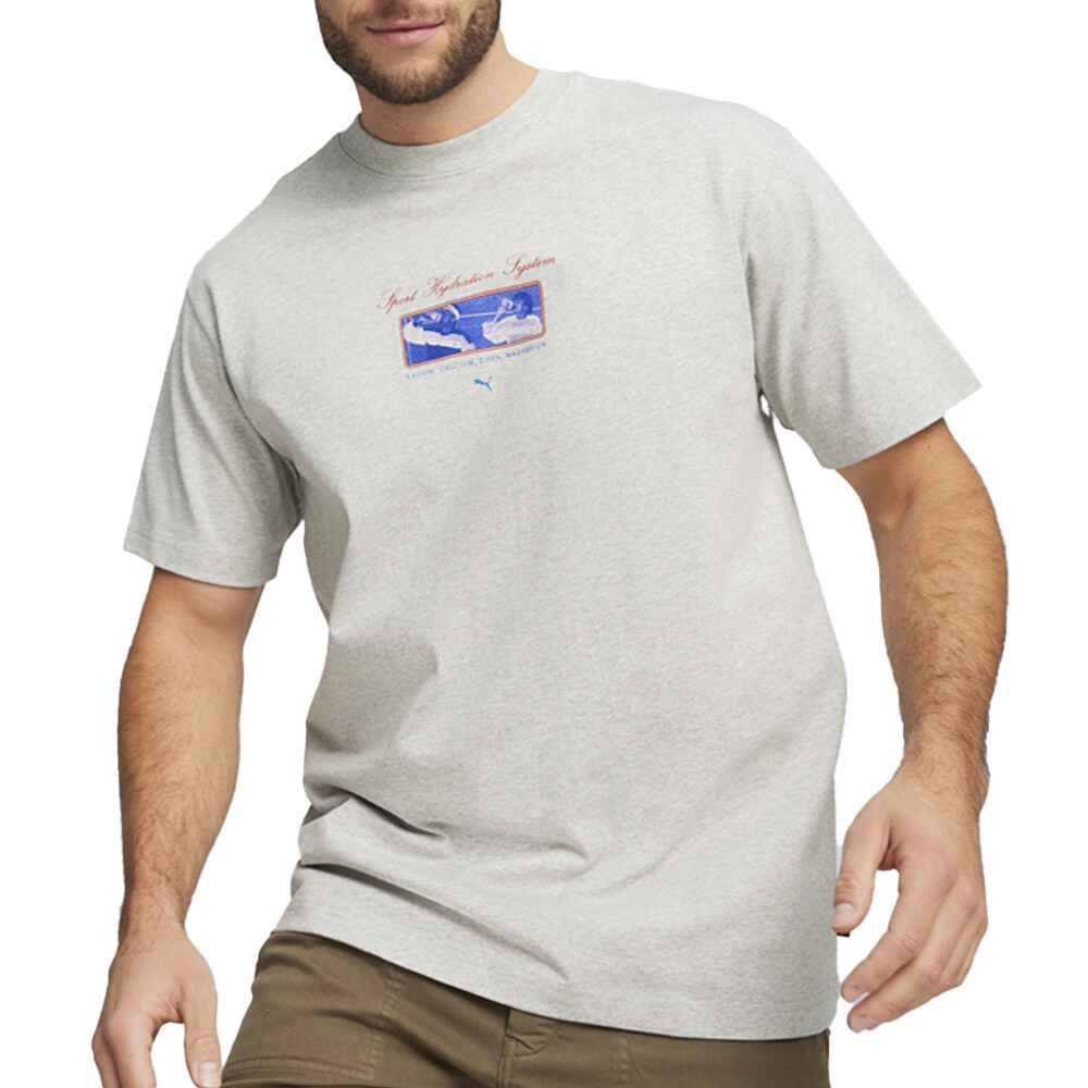 Футболка с круглым вырезом и коротким рукавом Puma Hydration Graphic с графическим рисунком X House Of Graphics Mens S