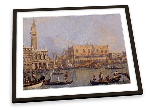 Canaletto View of the Ducal Palace in Venice FRAMED ART PRINT Picture Artwork - 第 1/5 張圖片