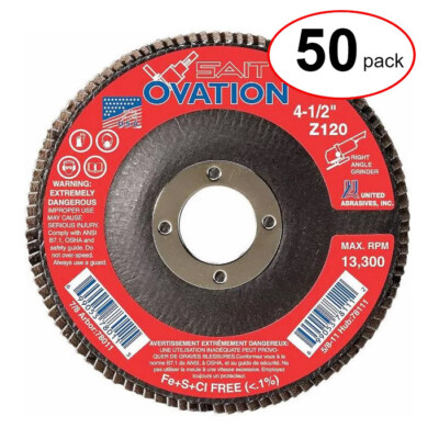 Sait 78009 - 4-1/2'' X 7/8'' Ovation Flap Disc 80G -  (50Pack)