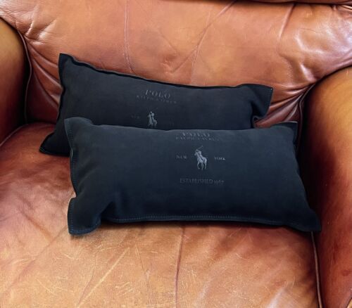 Ralph Lauren Polo Suede Leather Throw Pillow - Picture 3 of 6
