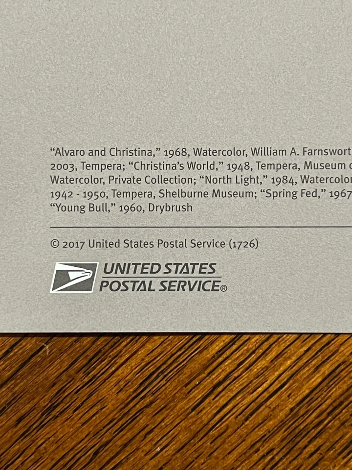 American Commemorative Cancellations #1726, 2017 Andrew Wyeth (5212) - Image 3 of 4