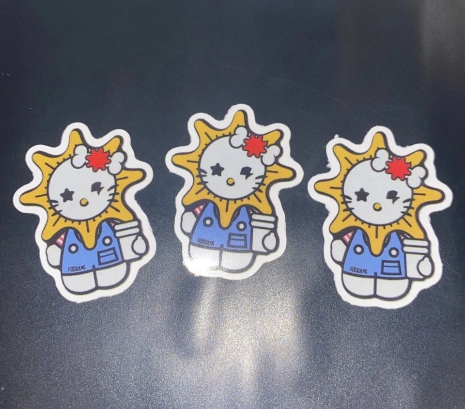 (3) Hello Kitty x Chief Keef Glo Gang Decal Stickers 2 inches collection